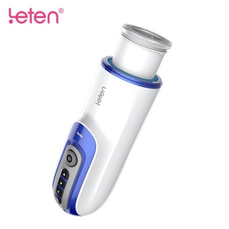 Leten SM390 Masturbator z Ruchem Teleskopowym i Podgrzewaniem – Biały - 4