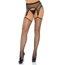 Net garterbelt stockings - 1