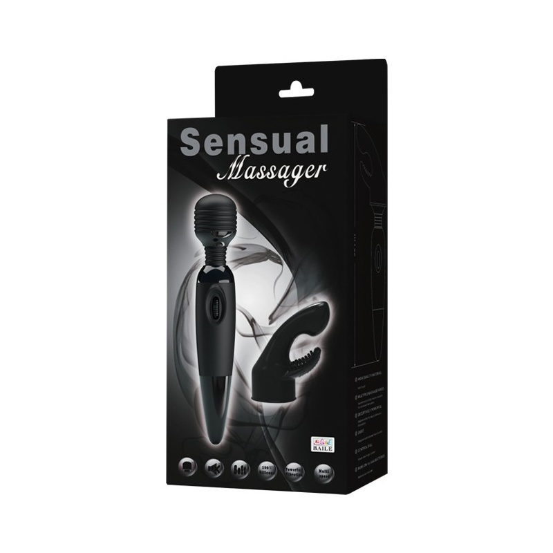 Masażer wibracyjny różdżkowy Sensual Multi-Speed z elastyczną głowicą 25 cm - 7