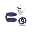 Pierścień na człon Viceroy Dual Ring Blue – podwójny pierścień silikonowy, średnica obręczy 3,25 cm - 3