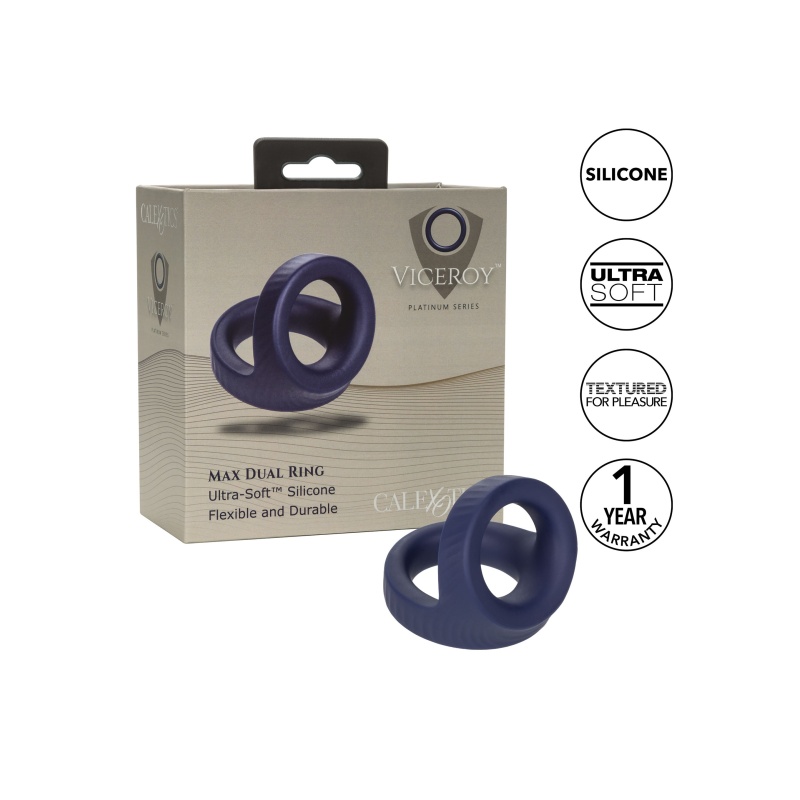 Pierścień na penisa Max Dual Ring – podwójny, silikonowy, 3,25/3,75 cm - 4