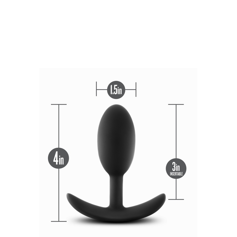 Korek analny Vibra Slim Plug Medium - silikonowy z ruchomym obciążnikiem, 10,1 cm - 3