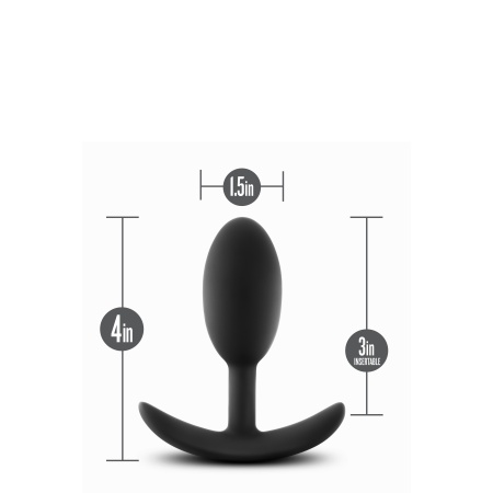 Korek analny Vibra Slim Plug Medium - silikonowy z ruchomym obciążnikiem, 10,1 cm - 3