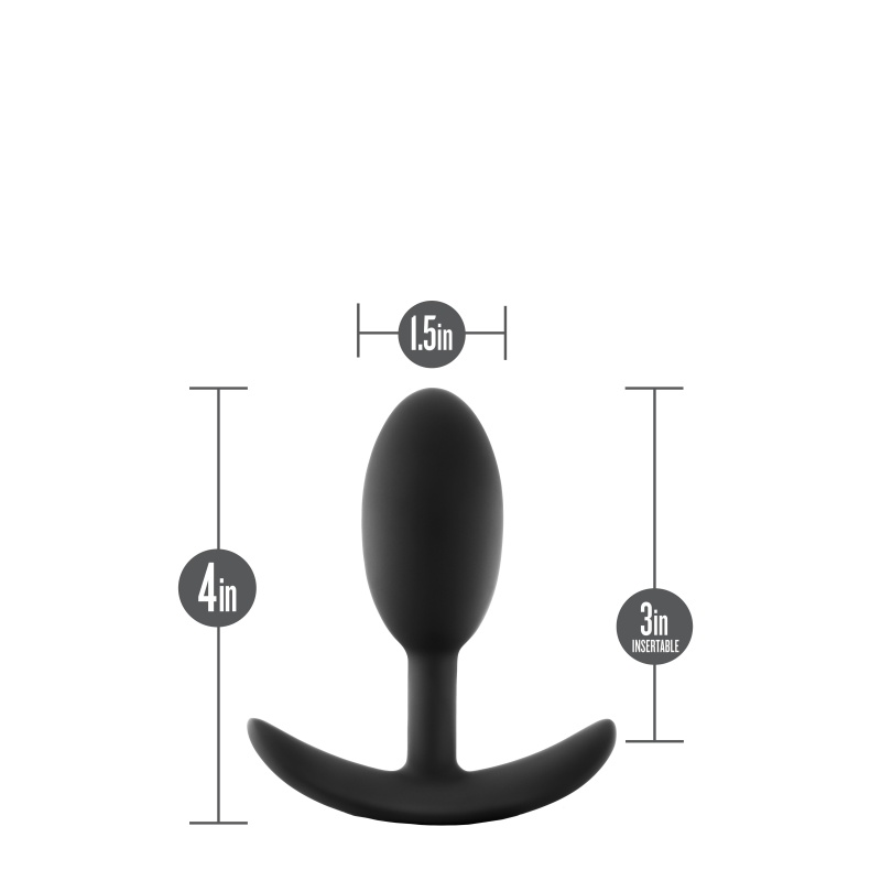Korek analny Vibra Slim Plug Medium - silikonowy z ruchomym obciążnikiem, 10,1 cm - 4