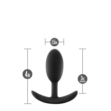 Korek analny Vibra Slim Plug Medium - silikonowy z ruchomym obciążnikiem, 10,1 cm - 4