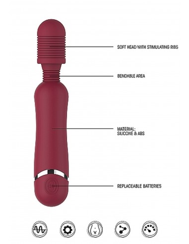 Silicone Massage Wand - Red