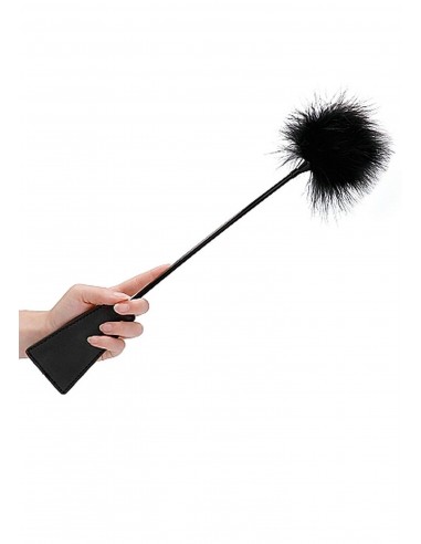 Ouch! Crop With Feather - Black