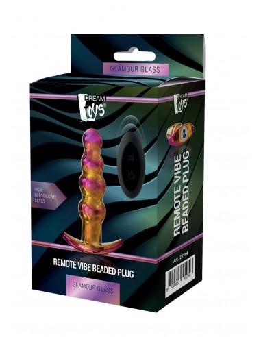 GLAMOUR GLASS REMOTE VIBE BEADED PLUG