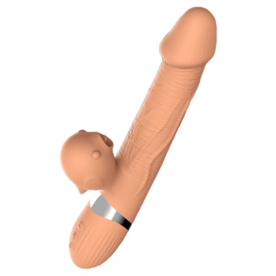 Wibrator Basia Thrusting 2w1 z rotacją wału i stymulacją łechtaczki – długość ok. 19 cm - 1