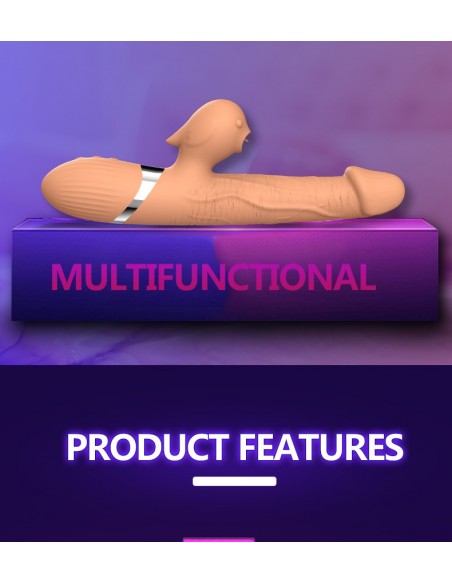 Wibrator-Basia Thtusting Vibrator 2 in 1 Tongue Vibrators USB