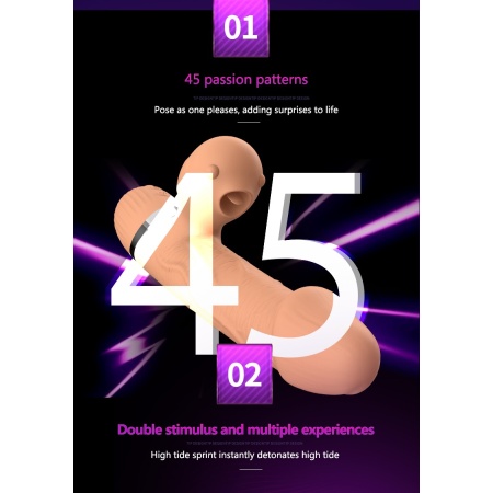 Wibrator Basia Thrusting 2w1 z rotacją wału i stymulacją łechtaczki – długość ok. 19 cm - 4