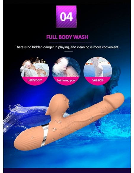 Wibrator-Basia Thtusting Vibrator 2 in 1 Tongue Vibrators USB