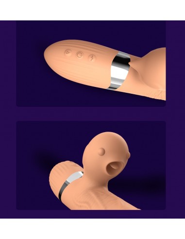 Wibrator-Basia Thtusting Vibrator 2 in 1 Tongue Vibrators USB