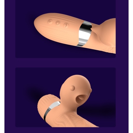Wibrator Basia Thrusting 2w1 z rotacją wału i stymulacją łechtaczki – długość ok. 19 cm - 10