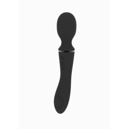 Stymulator dwustronny NAMI Black z falą powietrzną i 2 silnikami NG F1, 4 końcówki, 21,8 cm - 1