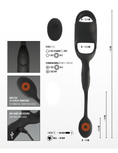 REBEL Cock ring with RC butt p