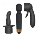 Masażer Kit Wanderful - różdżka 20 cm z 2 silikonowymi nakładkami 29 mm, 8 prędkości i 20 trybów - 1