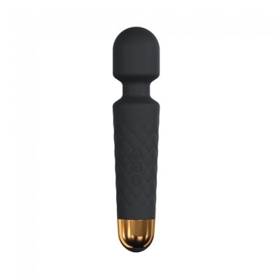 Masażer Kit Wanderful - różdżka 20 cm z 2 silikonowymi nakładkami 29 mm, 8 prędkości i 20 trybów - 1 2