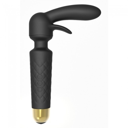 Masażer Kit Wanderful - różdżka 20 cm z 2 silikonowymi nakładkami 29 mm, 8 prędkości i 20 trybów - 8