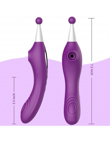 3 IN 1 clitoris suction vibration stick PURPLE