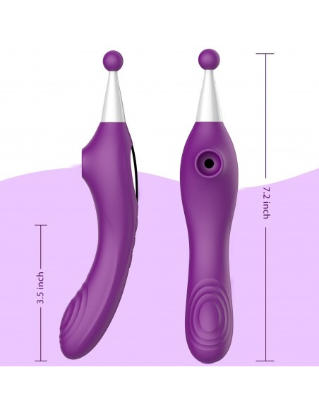 3 IN 1 clitoris suction vibration stick PURPLE
