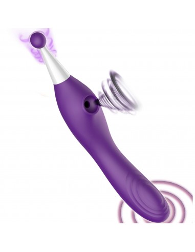 3 IN 1 clitoris suction vibration stick PURPLE