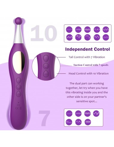 3 IN 1 clitoris suction vibration stick PURPLE