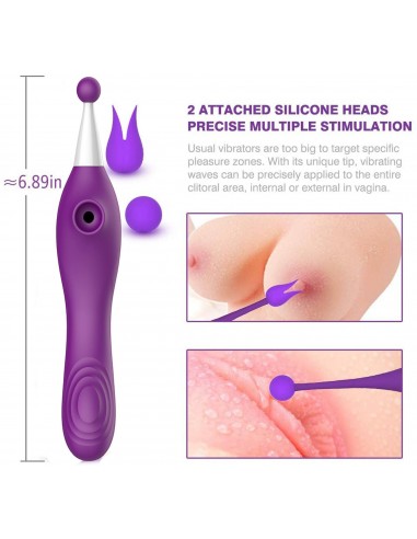 3 IN 1 clitoris suction vibration stick PURPLE