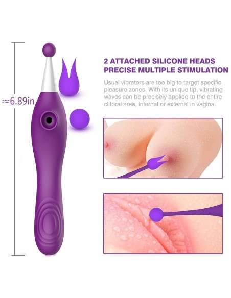 3 IN 1 clitoris suction vibration stick PURPLE