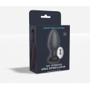 Korek analny treningowy Ultimate Anal Plug Training - 100% silikon, spiralny profil, rozszerzona podstawa - 2
