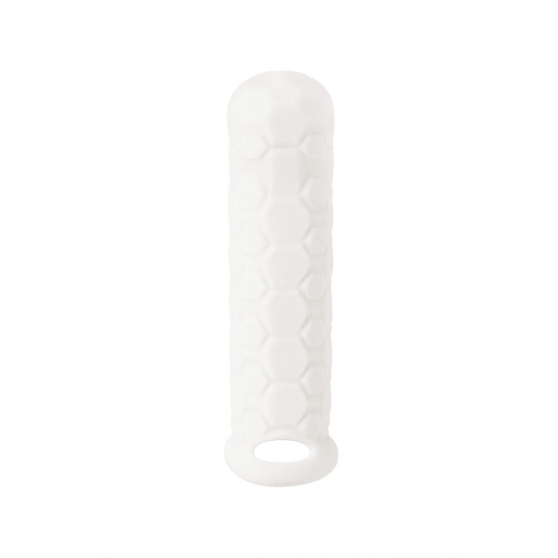 Nakładka na penisa Homme Long przedłużająca z pierścieniem na mosznę, TPE, 15,5 cm - 3