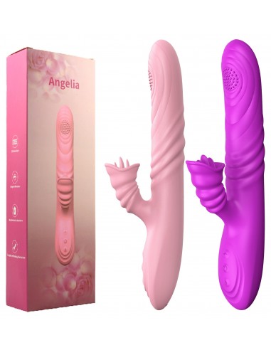 Wibrator-Angelia, USB 3 functions of thrusting / 20 vibrations Purple