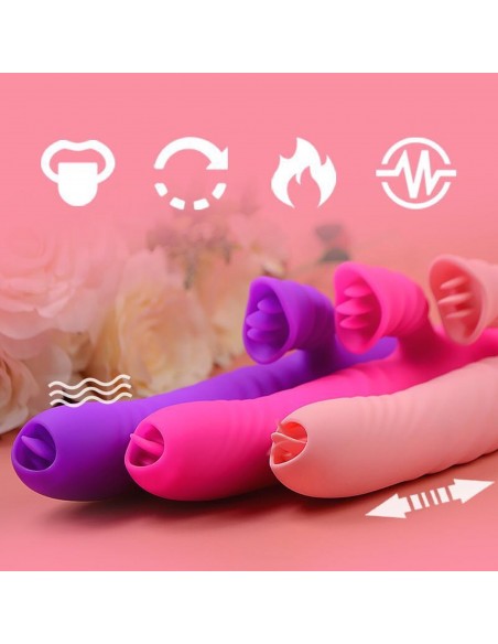 Wibrator-Angelia, USB 3 functions of thrusting / 20 vibrations Purple