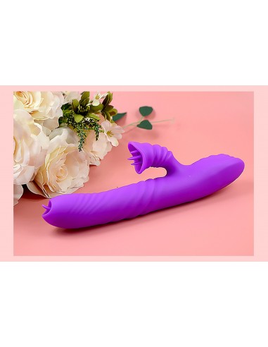 Wibrator-Angelia USB 3 functions of thrusting / 20 vibrations Purple