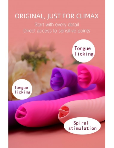 Wibrator-Angelia USB 3 functions of thrusting / 20 vibrations Purple