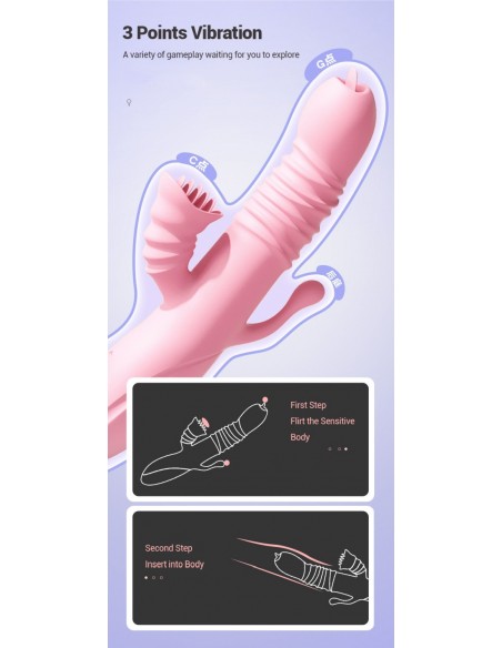 Wibrator-Ada USB -Pink