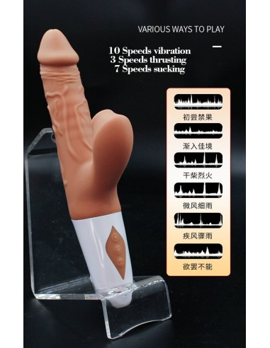 Realistic Thrusting Dildo with Suction Function