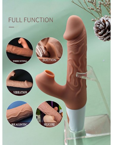 Realistic Thrusting Dildo with Suction Function