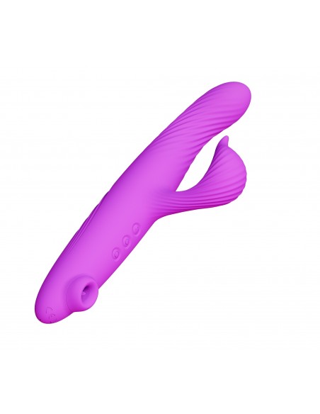 3 in 1 Thrusting Vibrator PURPLE