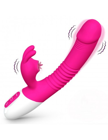 Wibrator- Silicone Vibrator USB 7 Powerful Licking and Thrusting Modes