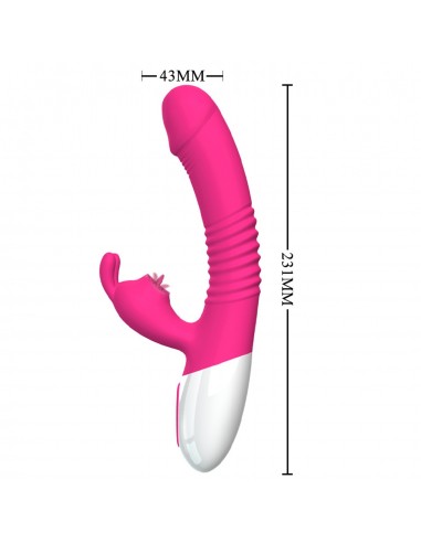 Wibrator- Silicone Vibrator USB 7 Powerful Licking and Thrusting Modes