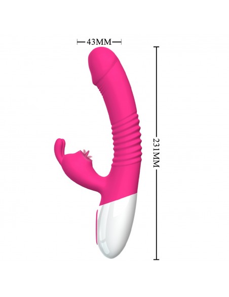 Wibrator- Silicone Vibrator USB 7 Powerful Licking and Thrusting Modes