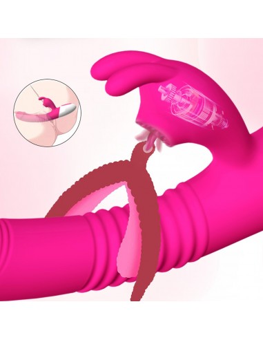 Wibrator- Silicone Vibrator USB 7 Powerful Licking and Thrusting Modes