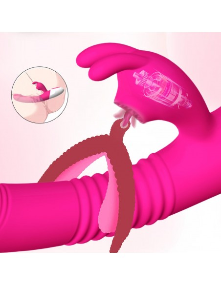 Wibrator- Silicone Vibrator USB 7 Powerful Licking and Thrusting Modes