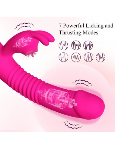 Wibrator- Silicone Vibrator USB 7 Powerful Licking and Thrusting Modes