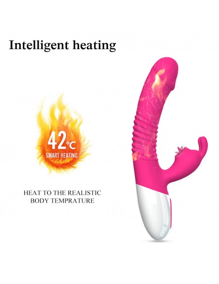 Wibrator- Silicone Vibrator USB 7 Powerful Licking and Thrusting Modes