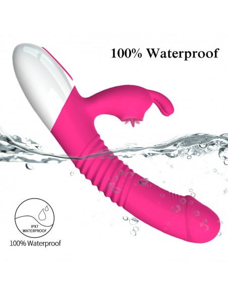 Wibrator- Silicone Vibrator USB 7 Powerful Licking and Thrusting Modes