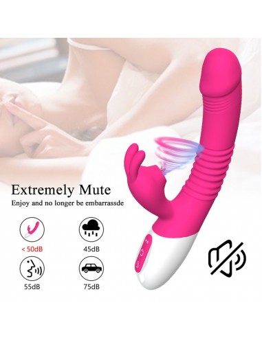 Wibrator- Silicone Vibrator USB 7 Powerful Licking and Thrusting Modes