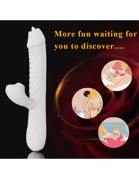 Wibrator-Silicone Vibrator USB 7 Function, White
