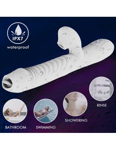 Wibrator-Silicone Vibrator USB 7 Function, White